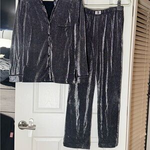 Victoria’s Secret Shimmering Black Pajama Set